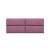 Jaxx Panelist Modern Padded Headboard – Set of 4 Wall Mounted Panels (Each 11.25" x 30") - Queen, Plum Microvelvet