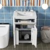 24"Bathroom Vanity Combo with Ceramic sink, Luxurious Space-Saving Vanity - W24"*D18"*H34"inch, 2 Soft-Close Doors