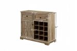 Farmhouse Liquor Cabinet Bar Cabinet with 2 Drawers, Wine Bar Cabinet with Removable Wine Racks Storage Shelves, Cupboard for Kitchen, Dining Room