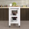 57 inch Rolling Kitchen Island with Storage,Kitchen Cart with Solid OAK Wood Top,Two-sided Kitchen island Cart on Wheels ,Wine and Spice Rack