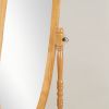 Traditional Queen Anna Style Wood Floor Cheval Mirror, Oak Finish