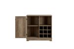 Wine Bar Cabinet for Liquor and Glasses, Farmhouse Coffee Bar, Cabinet with Wine Rack Barn Door Buffet Sideboard Cabinet with Drawer