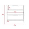 White 3-Drawer Rectangle Dresser