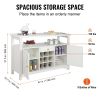 VEVOR 55 Inch Industrial Bar Cabinet, Wine Table for Liquor and Glasses, Sideboard Buffet Cabinet with Wine Rack