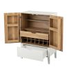 Bar Cabinet,Wine Bar Cabinet,Liquor Storage Credenza,Sideboard with Wine Racks & Stemware Holder,Wine glass holder,Metal handle