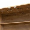 Bar Cabinet,Wine Bar Cabinet,Liquor Storage Credenza,Sideboard with Wine Racks & Stemware Holder,Wine glass holder,Metal handle
