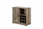 Wine Bar Cabinet for Liquor and Glasses, Farmhouse Coffee Bar, Cabinet with Wine Rack Barn Door Buffet Sideboard Cabinet with Drawer