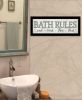"Bath Rules" By Susie Boyer, Ready to Hang Framed Print, Black Frame