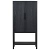 U_STYLE Sophisticated Oak Veneer Cabinet with multiple storage functions,Suitable for Study,Entryway, Hallway, Living Room, Foyer