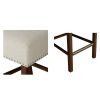 Upholstered Counter Stool with Nailhead Trim Set of 2