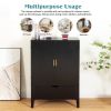 Lockers,side cabinets,Wine Bar Cabinet,Liquor Storage Credenza,Sideboard with Wine Racks & Stemware Holder,Wine glass holder,Metal handle