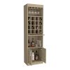 Being Kava Bar Cabinet, Double Door, Two Shelves, Sixteen Built-in Wine Rack -Light Pine