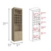 Being Kava Bar Cabinet, Double Door, Two Shelves, Sixteen Built-in Wine Rack -Light Pine