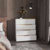 Lynbrook 4-Drawer Dresser White and Light Oak