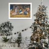 Trendy Decor 4U The Greatest Gift of All - The Birth of Christ White Framed Wall Art for Living Room, Nativity Wall Art Print for Home Decor