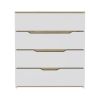 Lynbrook 4-Drawer Dresser White and Light Oak