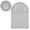 36"*24"Aluminum alloy fine-edged right-angle arched black wall mirror Decorative Bathroom Mirror with Elegant Scalloped Design (Double sided)