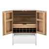 Bar Cabinet,Wine Bar Cabinet,Liquor Storage Credenza,Sideboard with Wine Racks & Stemware Holder,Wine glass holder,Metal handle