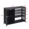 Bar Cabinet,Wine Bar Cabinet,Liquor Storage Credenza,Sideboard with Wine Racks & Stemware Holder,With UAB socket,Metal bracket,placed in family bars
