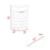 Memphis Bar Cart; Twelve Built-in Wine Rack; Four Legs; One Open Shelf -Black