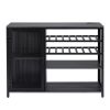Bar Cabinet,Wine Bar Cabinet,Liquor Storage Credenza,Sideboard with Wine Racks & Stemware Holder,With UAB socket,Metal bracket,placed in family bars
