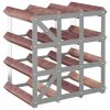 Wine Rack for 12 Bottles Brown Solid Wood Pine
