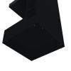 FM FURNITURE Lamer Corner Bar Cabinet with Wine Rack and Open Shelf, Black