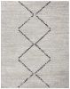 Granada Jewels Ivory, Grey, and Charcoal Olefin Shag Area Rug