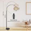 Boho Design Arc Floor Lamp for Valentine's Nights with Dimmable Color LED Bulb, Remote App Control
