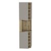 Obregon Corner Bar Cabinet, Ten Built-in Wine Rack, Single Door Macadamia / Taupe