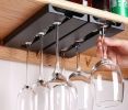 2 Pack Wine Glass Holder Under Shelf or Cabinet Punch-free Wine Glass Rack