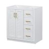 30'' Bathroom Vanity without Sink,Solid Wood Frame Bathroom Storage Cabinet Only, Freestanding Vanity Set with 3 Drawers& Soft Closing Doors