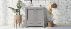 30" Bathroom Vanity with Single Sink, Combo Cabinet Undermount Sink, Bathroom Storage Cabinet with 2 Doors and a Drawer, Soft Closing