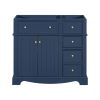 36'' Bathroom Vanity without Basin Sink, Solid Wood Frame Bathroom Storage Cabinet