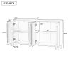 Wood Traditional Style Sideboard with Adjustable Shelves and Gold Handles for Kitchen,Dining Room and Living Room