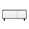 Modern Smart mini Coffee Table with Built in Fridge;  Outlet protection; Wireless charging module; Mechanical temperature control; Power socket; USB i