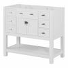 36'' Bathroom Vanity without Top Sink, White Cabinet only, Modern Bathroom Storage Cabinet with 2 Soft Closing Doors and 6 Drawers (Not Include Sink)