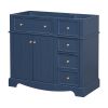 36'' Bathroom Vanity without Basin Sink, Solid Wood Frame Bathroom Storage Cabinet