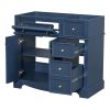36'' Bathroom Vanity without Basin Sink, Solid Wood Frame Bathroom Storage Cabinet
