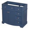 36'' Bathroom Vanity without Basin Sink, Solid Wood Frame Bathroom Storage Cabinet