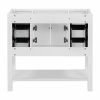 36'' Bathroom Vanity without Top Sink, White Cabinet only, Modern Bathroom Storage Cabinet with 2 Soft Closing Doors and 6 Drawers (Not Include Sink)
