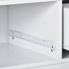 Rolling Kitchen Island with Storage, Two-sided Kitchen island Cart on Wheels with RubberWood Top,Wine and Spice Rack