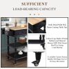 56 inch Rolling Kitchen Island with Storage,Kitchen Cart with Solid OAK Wood Top,Two-sided Kitchen island Cart on Wheels , Wine and Spice Rack
