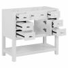 36'' Bathroom Vanity without Top Sink, White Cabinet only, Modern Bathroom Storage Cabinet with 2 Soft Closing Doors and 6 Drawers (Not Include Sink)