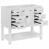 36'' Bathroom Vanity without Top Sink, White Cabinet only, Modern Bathroom Storage Cabinet with 2 Soft Closing Doors and 6 Drawers (Not Include Sink)