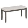 6-Piece Dining Table and Chair Set with Special-shaped Legs and Foam-covered Seat Backs&Cushions for Dining Room