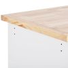 Rolling Kitchen Island with Storage, Two-sided Kitchen island Cart on Wheels with RubberWood Top,Wine and Spice Rack