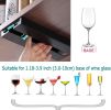 2 Pack Wine Glass Holder Under Shelf or Cabinet Punch-free Wine Glass Rack