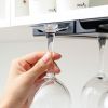2 Pack Wine Glass Holder Under Shelf or Cabinet Punch-free Wine Glass Rack