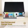 Modern Smart mini Coffee Table with Built in Fridge;  Outlet protection; Wireless charging module; Mechanical temperature control; Power socket; USB i